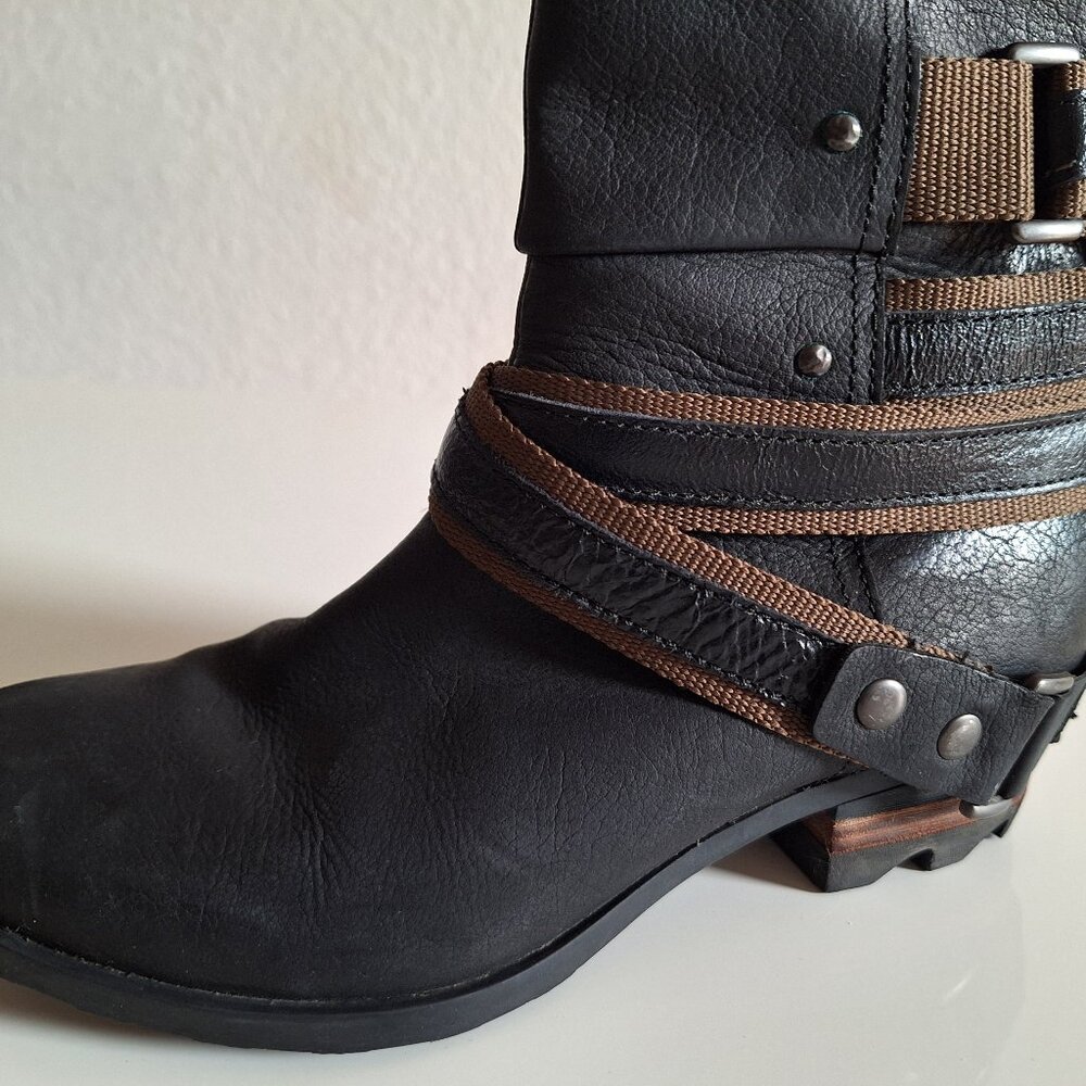 SOREL Waterproof Lolla Tall Boots, Black Mud, Women's, size 6.5